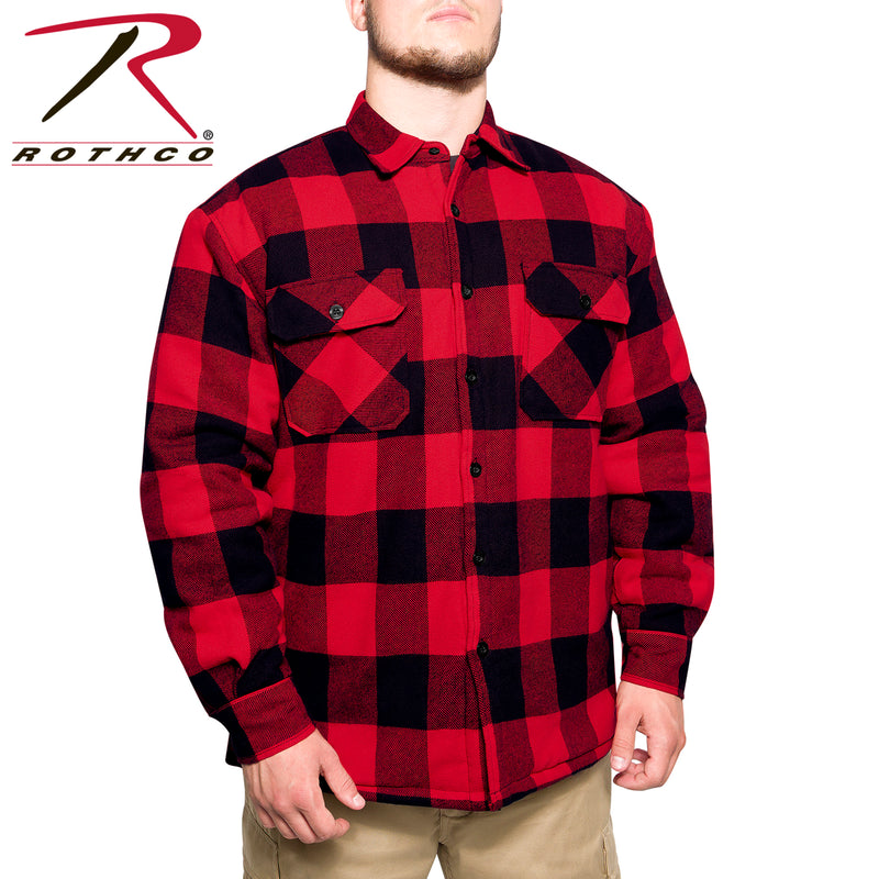 Rothco Buffalo Plaid Quilted Lined Jacket - Red