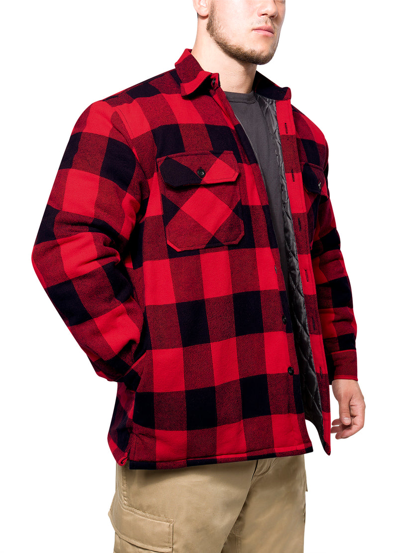 Rothco Buffalo Plaid Quilted Lined Jacket - Red
