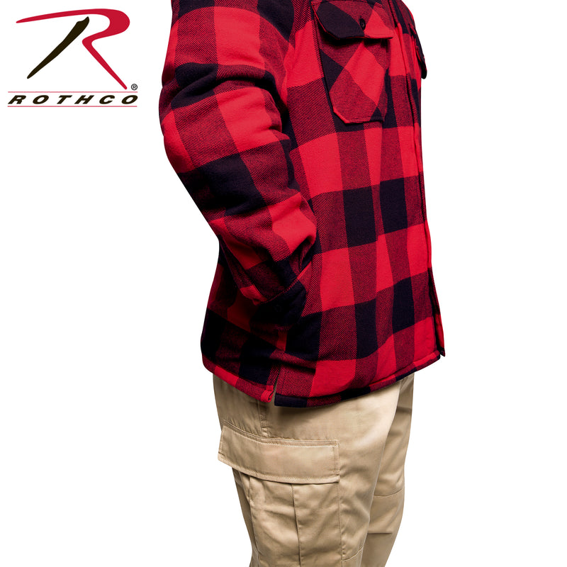 Rothco Buffalo Plaid Quilted Lined Jacket - Red