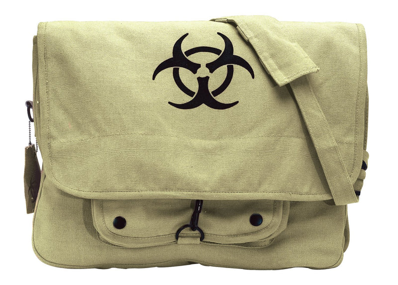 Rothco Vintage Canvas Paratrooper Bag w- Bio-Hazard Symbol
