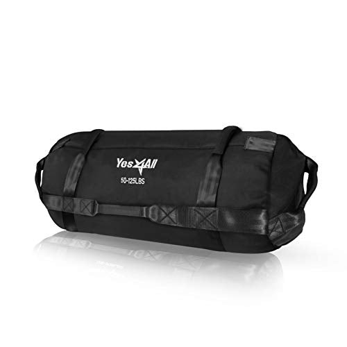 Yes4All Workout Sandbags, Heavy Duty Sandbags for Fitness, Conditioning, MMA & Combat Sports - Army Green - S
