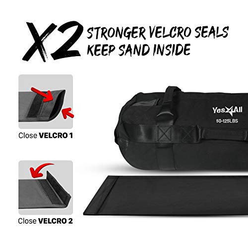 Yes4All Workout Sandbags, Heavy Duty Sandbags for Fitness, Conditioning, MMA & Combat Sports - Army Green - S