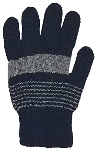 48 Pairs Winter Magic Gloves, Bulk Warm Brushed Interior, Stretchy Assorted Mens Womens (Assorted Knit)