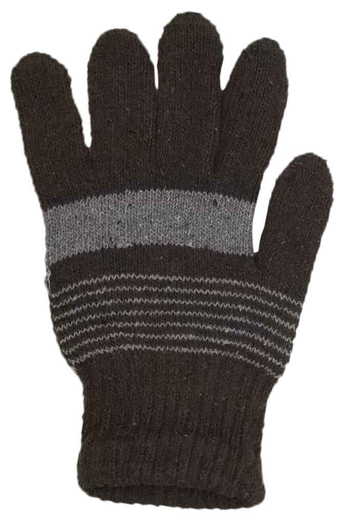 48 Pairs Winter Magic Gloves, Bulk Warm Brushed Interior, Stretchy Assorted Mens Womens (Assorted Knit)