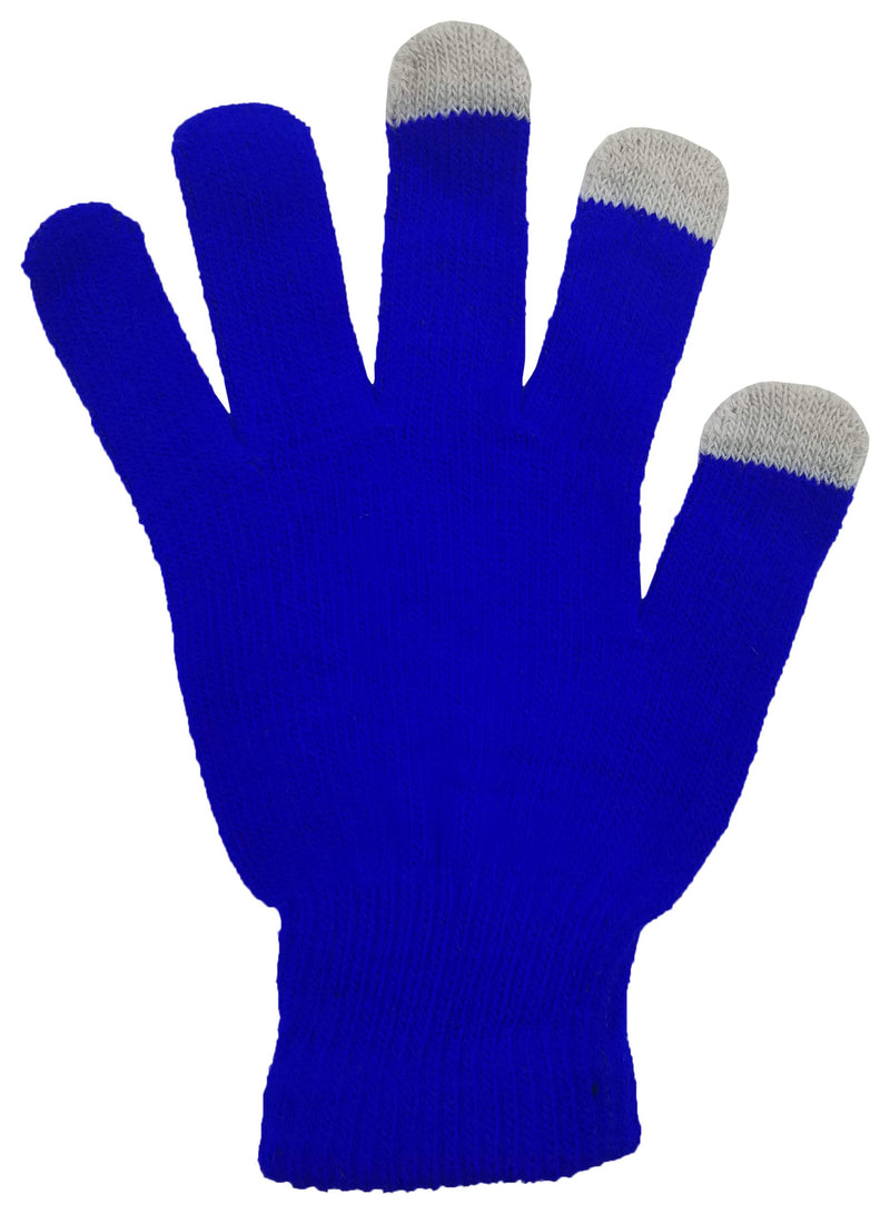 48 Pairs Winter Magic Gloves, Bulk Warm Brushed Interior, Stretchy Assorted Mens Womens (Assorted Knit)