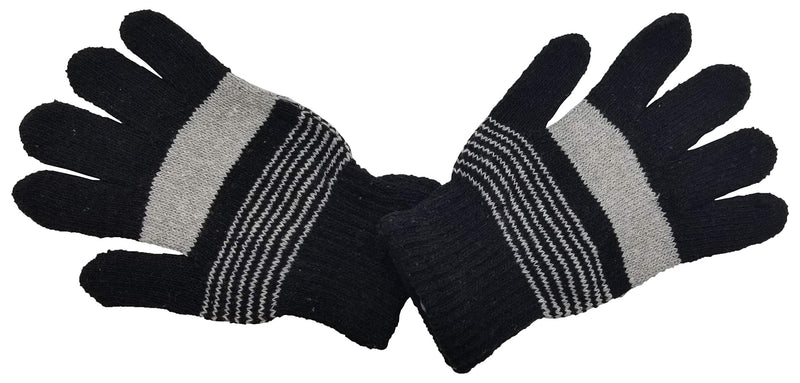 48 Pairs Winter Magic Gloves, Bulk Warm Brushed Interior, Stretchy Assorted Mens Womens (Assorted Knit)