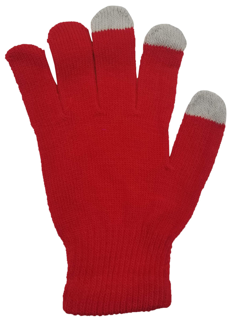 48 Pairs Winter Magic Gloves, Bulk Warm Brushed Interior, Stretchy Assorted Mens Womens (Assorted Knit)