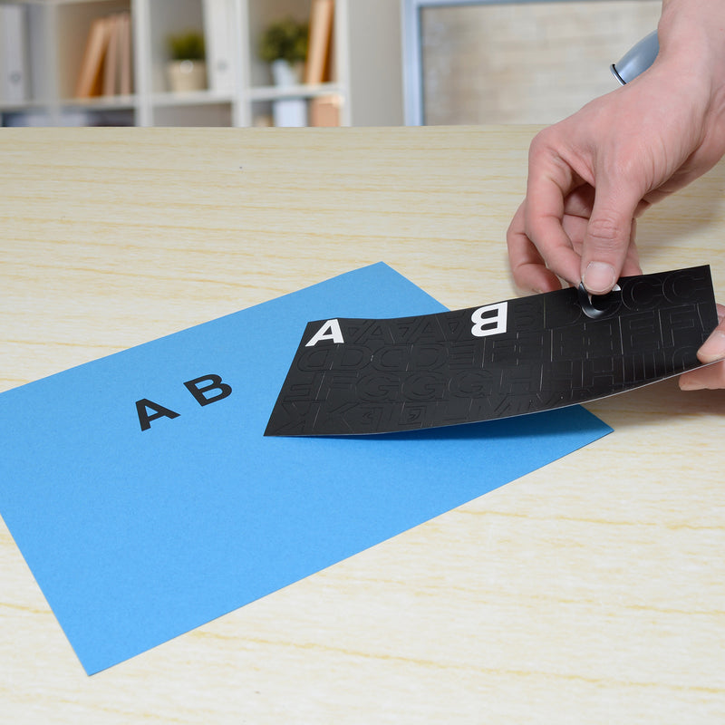 1in Helvetica Vinyl Letters Black Permanent