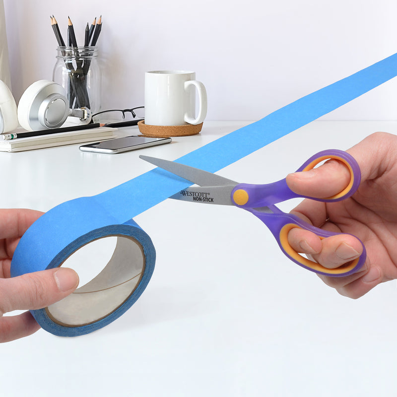7" Student Non-Stick Scissors, Assorted Colors, Ages 12+, Pack of 3