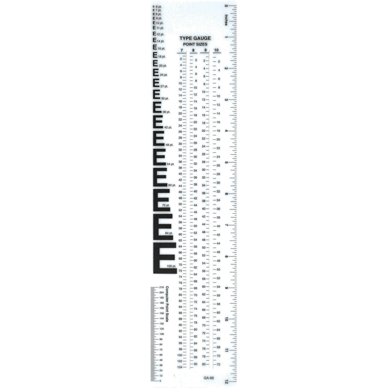 Graphic Arts Ruler, 3" x 12", Pack of 2