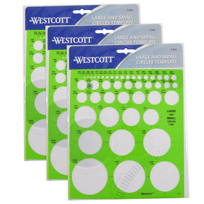 Large & Small Circles Template, Pack of 3