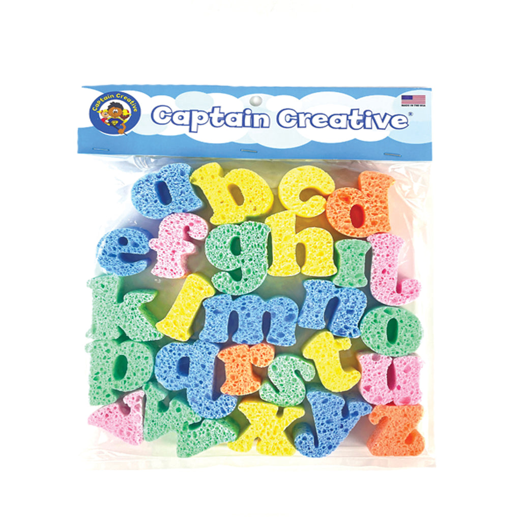 Super Sponges, 2", Lower Case Alphabet, 26 Pieces