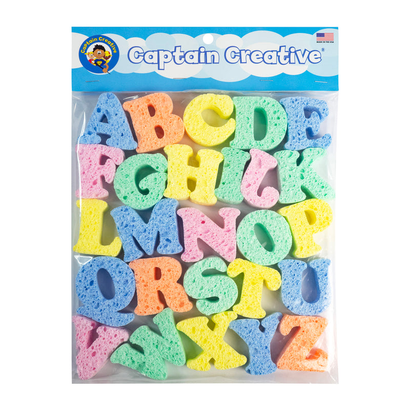 Super Sponges, 2", Uppercase Alphabet, 26 Pieces