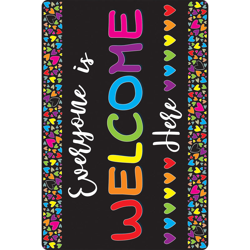 Computer Mouse Pad, 8" x 10", Everyone is Welcome Here, Hearts, Pack of 6