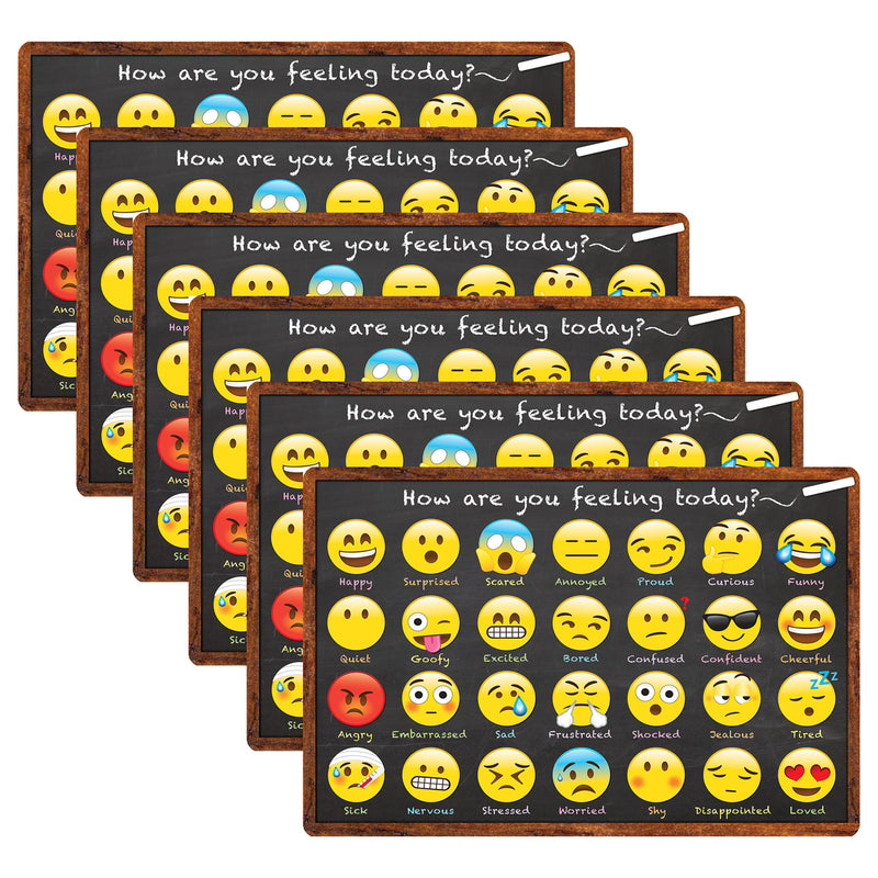 Computer Mouse Pad, 8" x 10", How are You Feeling, Pack of 6