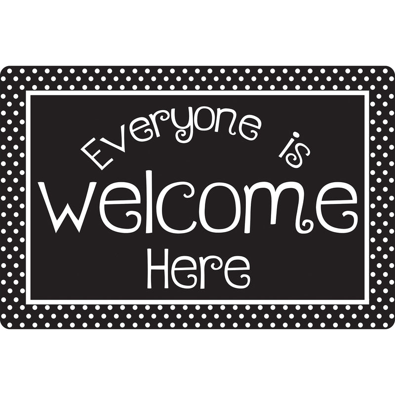Mouse Pad Bw Dots Everyone Welcome