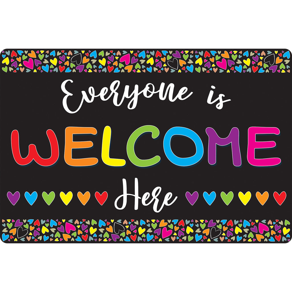 Welcome Mat Hearts Everyone Welcome