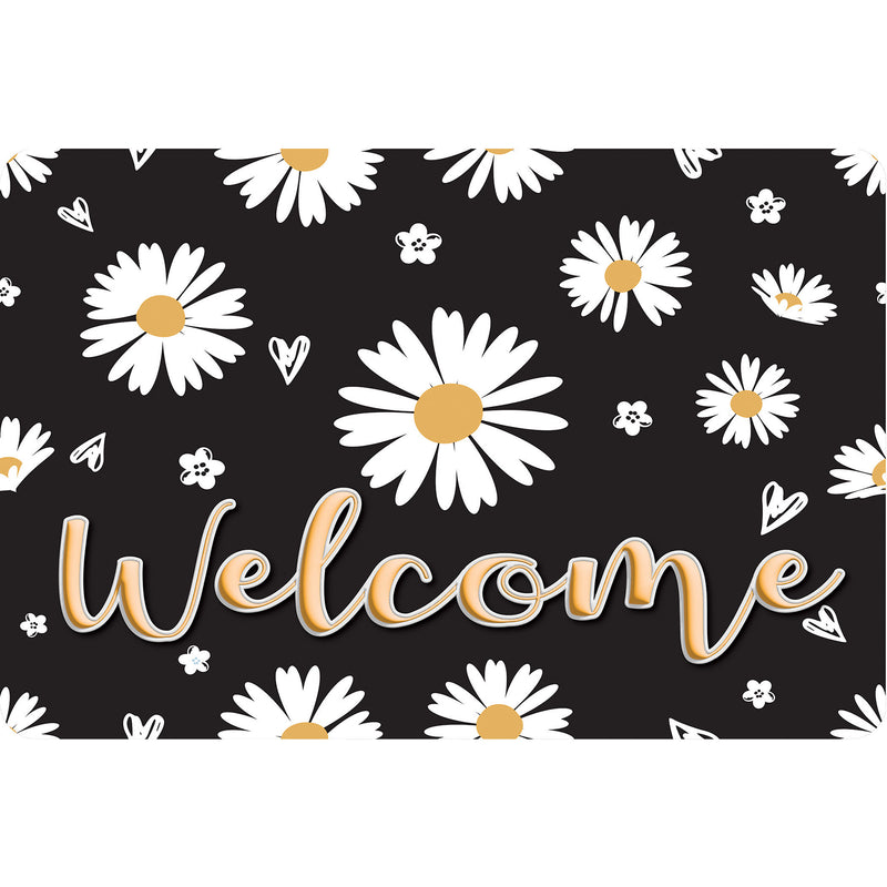 The Original Fun Mat™, Welcome Mat, 15.5" x 23.5", Daisies Welcome