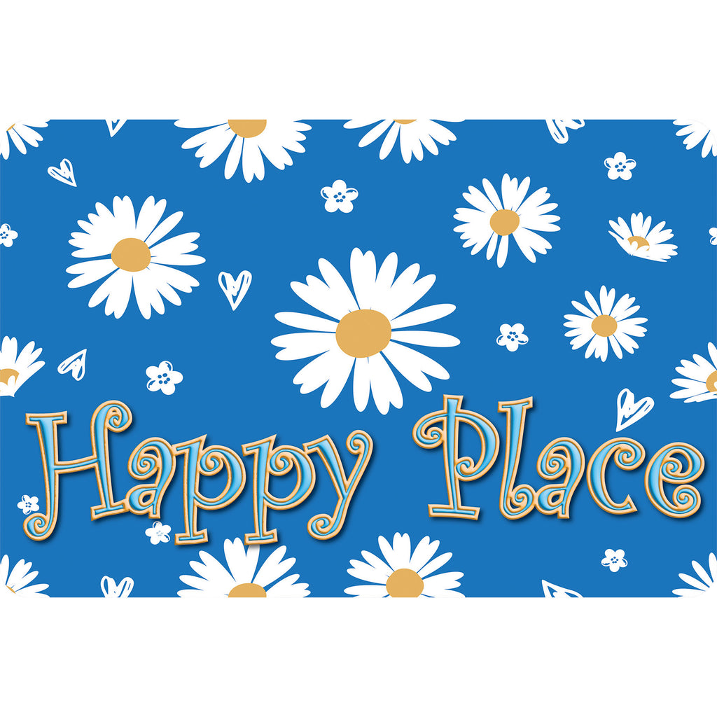 The Original Fun Mat™, Welcome Mat, 15.5" x 23.5", Happy Place Welcome