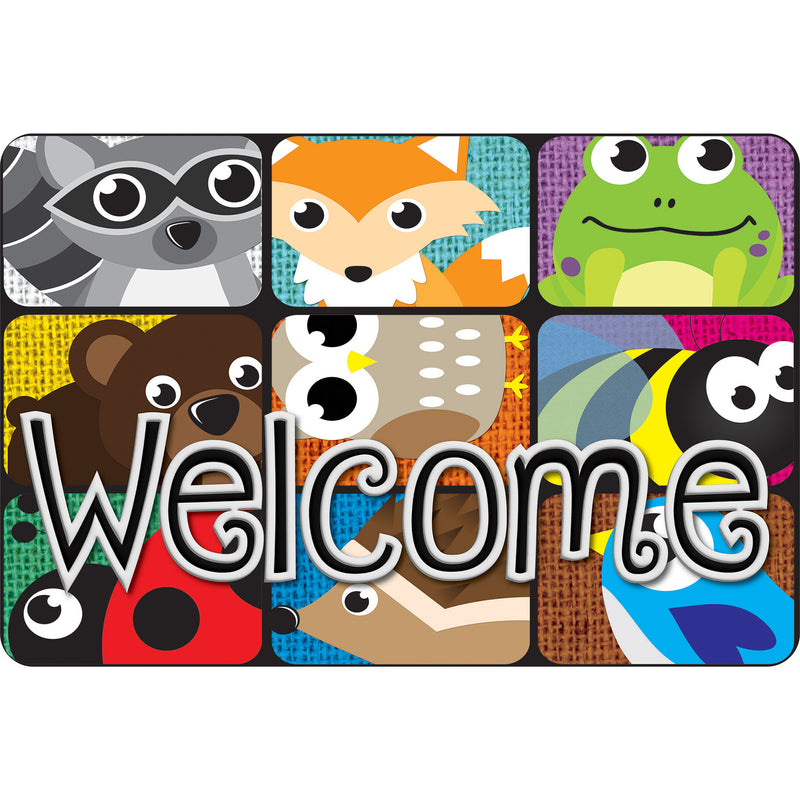 The Original Fun Mat™, Welcome Mat, 15.5" x 23.5", Keyhole Kritters Welcome