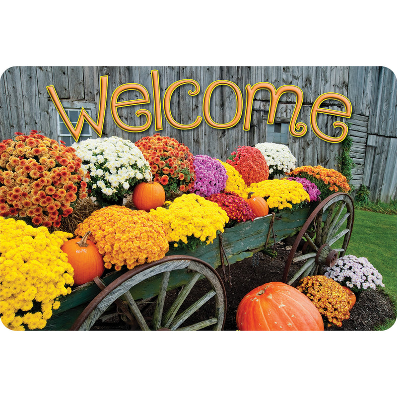 The Original Fun Mat™, Welcome Mat, 15.5" x 23.5", Harvest Wagon Welcome