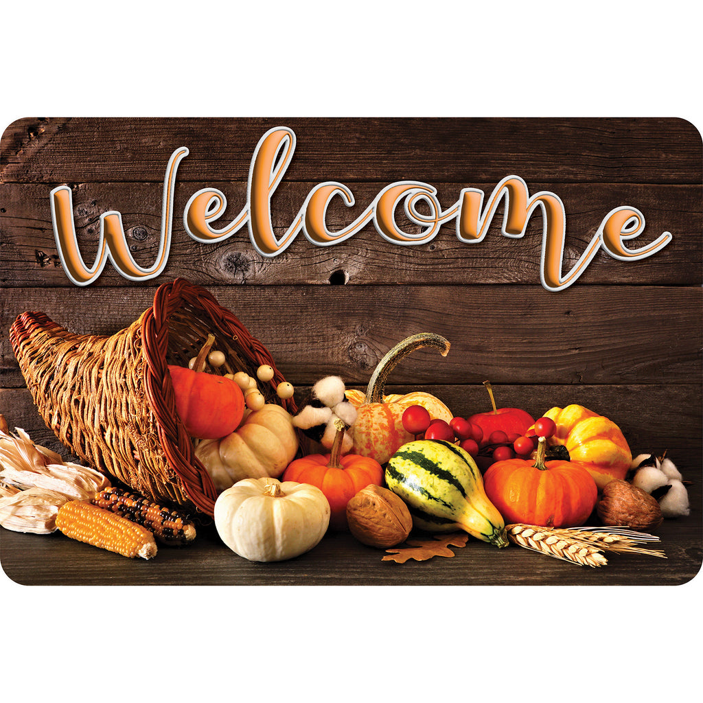 The Original Fun Mat™, Welcome Mat, 15.5" x 23.5", Fall Cornucopia Welcome