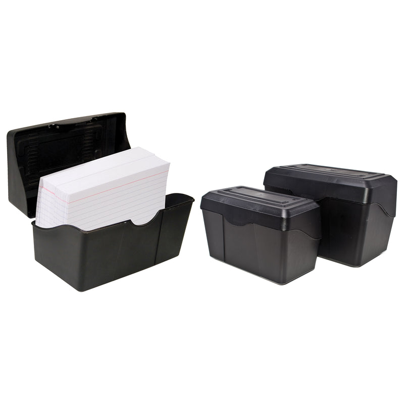 Black Index Card Holder, 5" x 8", Pack of 3