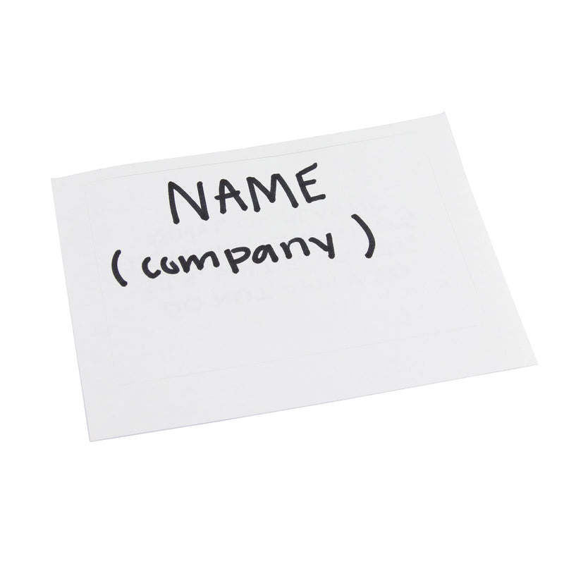 Adhesive Badge Plain White 100/pk