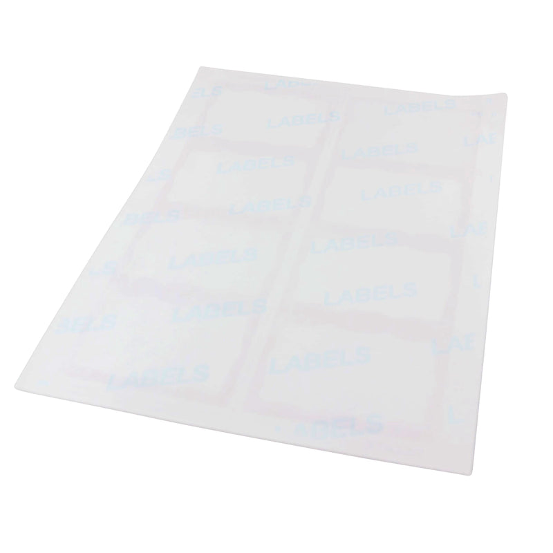 Plain Adhesive Badges, White, Pack of 200