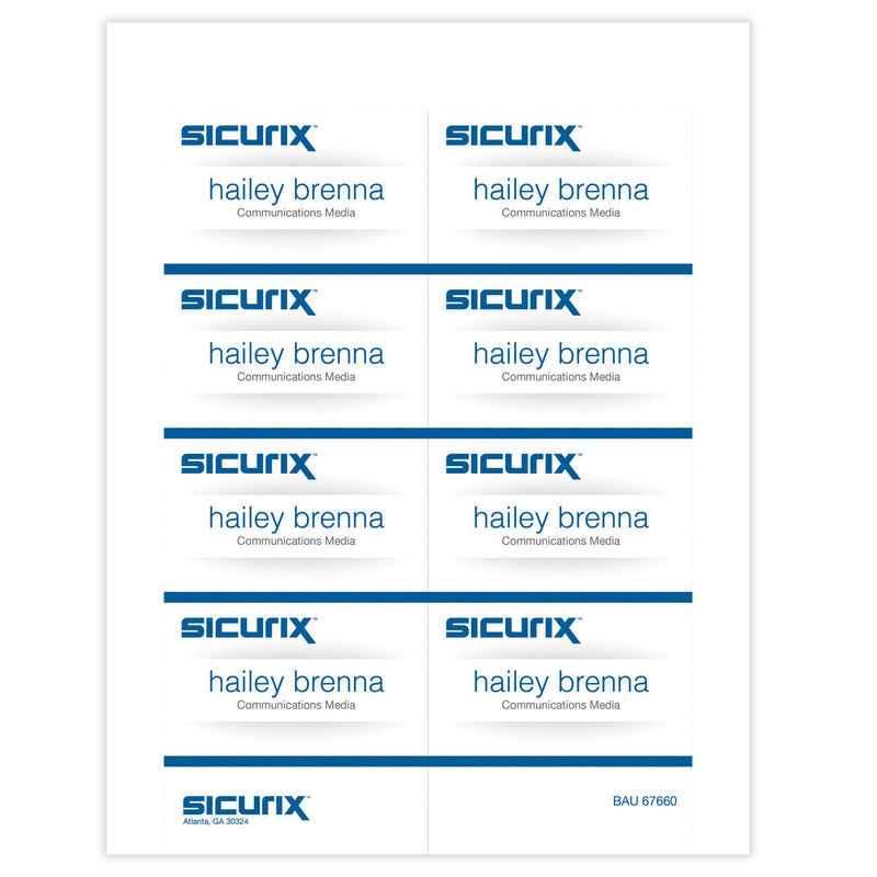 Id Badge Insert Sheets 56/pk White 3.5in X 2.25in
