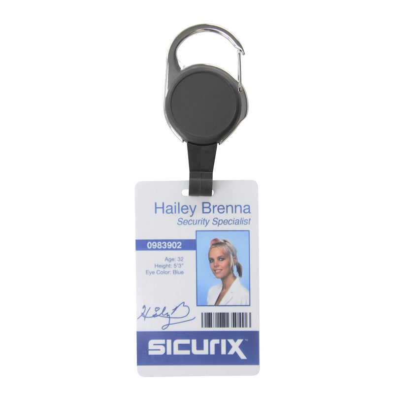 Carabiner Id Card Reel W/slot Hook