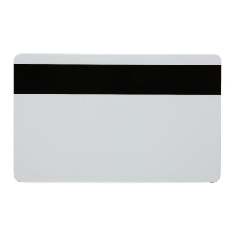 CR 80 Blank ID Cards with Hico Magnetic Stripe, 30 mil, White, Pack of 100