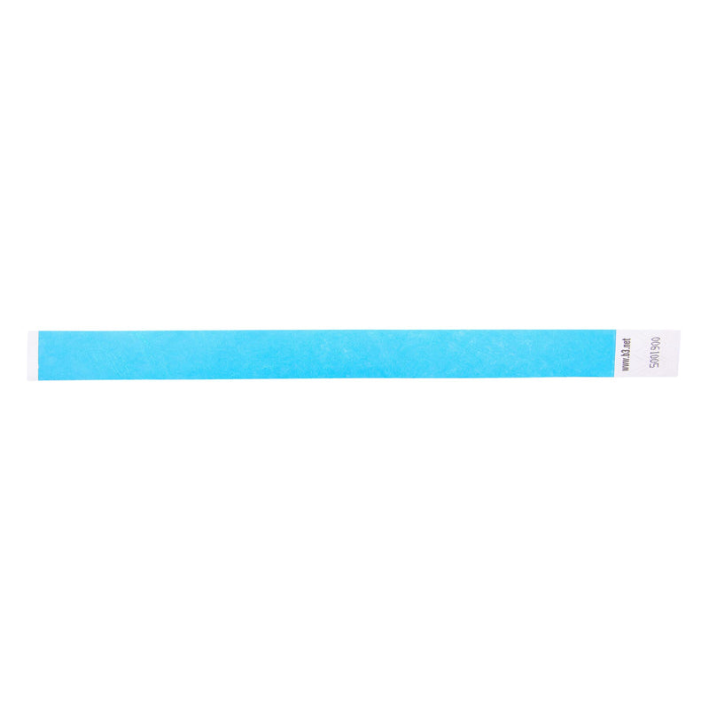 Sequentially Numbered Security Wristbands, 3/4", Blue, Pack of 100