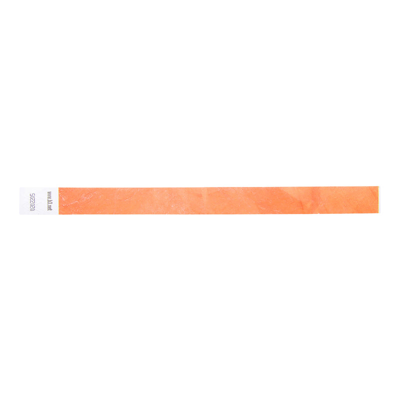 Sequentially Numbered Security Wristbands, 3/4", Orange, Pack of 100