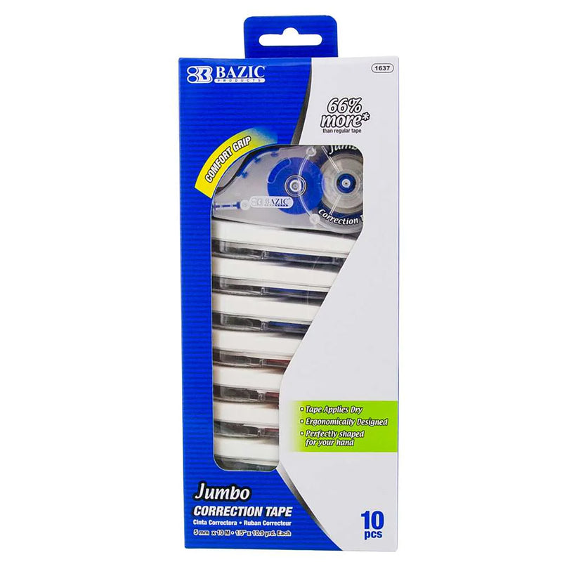 Jumbo Correction Tape W/grip 10ct