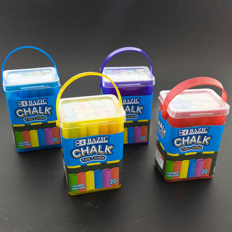 Color Chalk, 20 Per Bucket, 24 Buckets