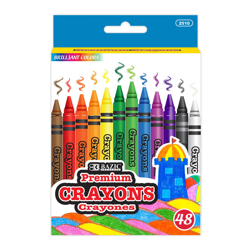 Premium Crayons, 48 Per Pack, 6 Packs