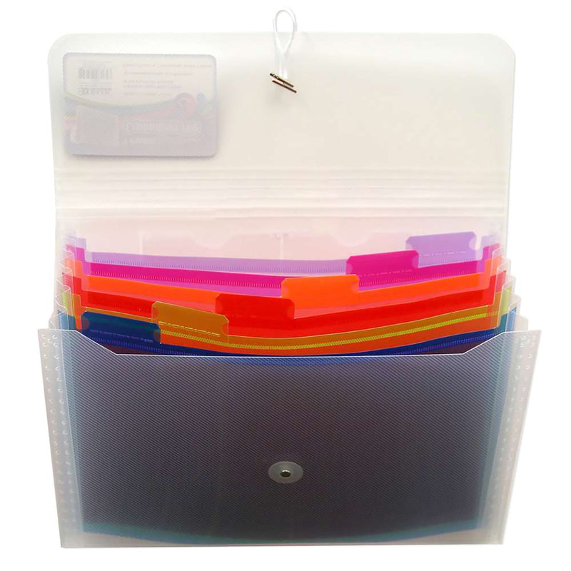 Rainbow 7-Pocket Letter Size Poly Expanding File, Pack of 3