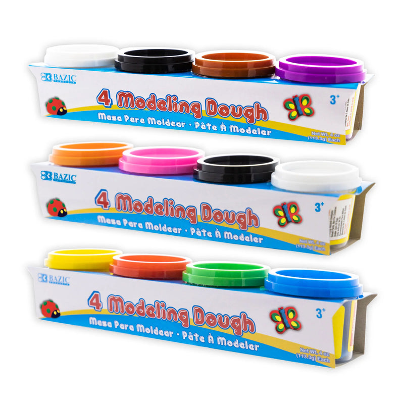 Primary Color Modeling Dough, 4 oz, 4 Per Pack, 6 Packs