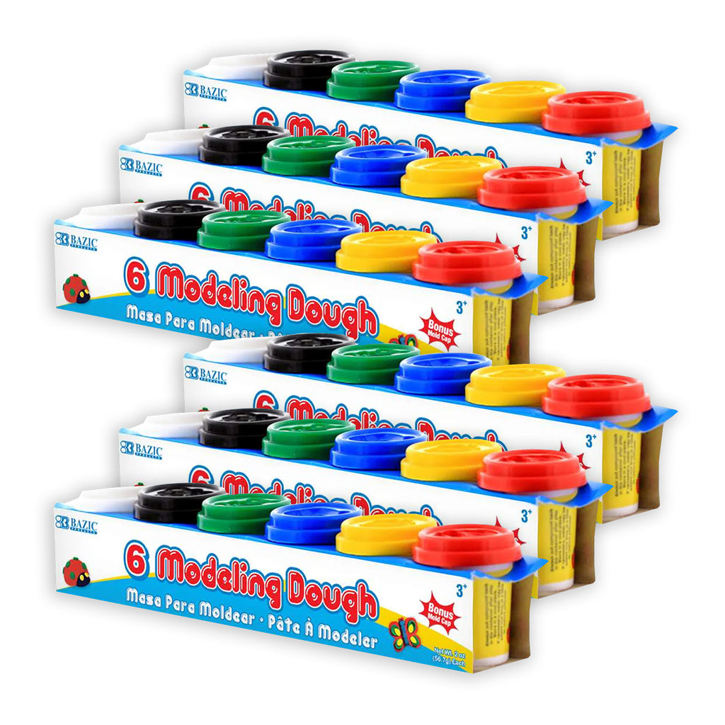 Modeling Dough, 2 oz. Multi Color, 6 Per Pack, 6 Packs