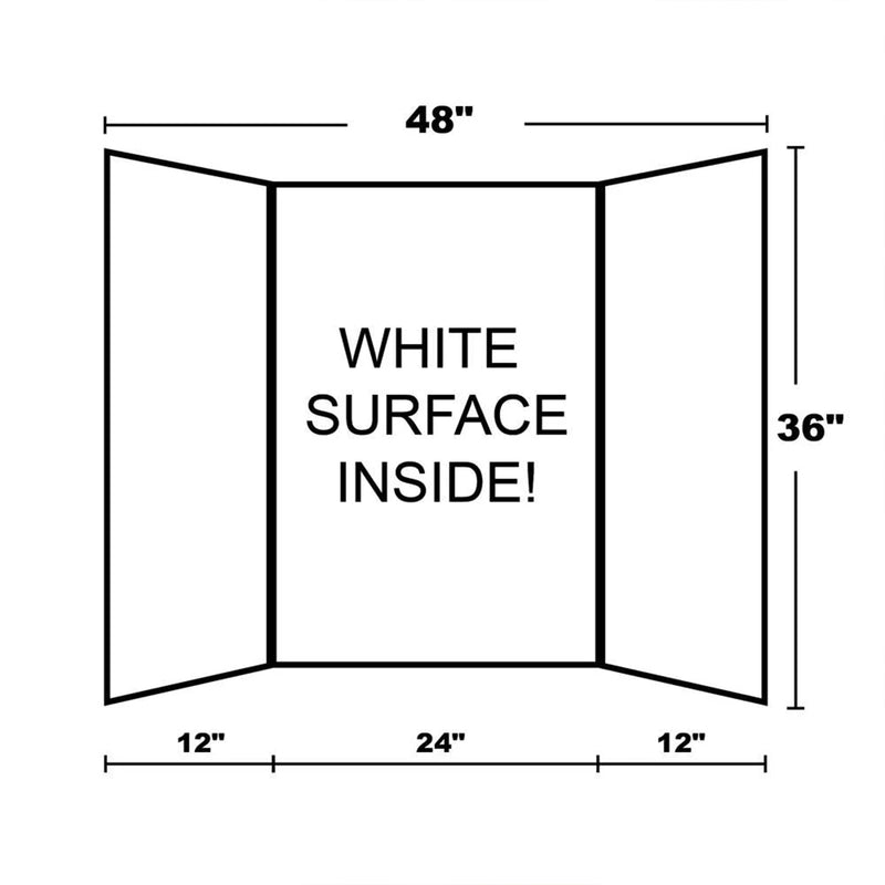 White Trifold Present Board 24ct 36 X 48in