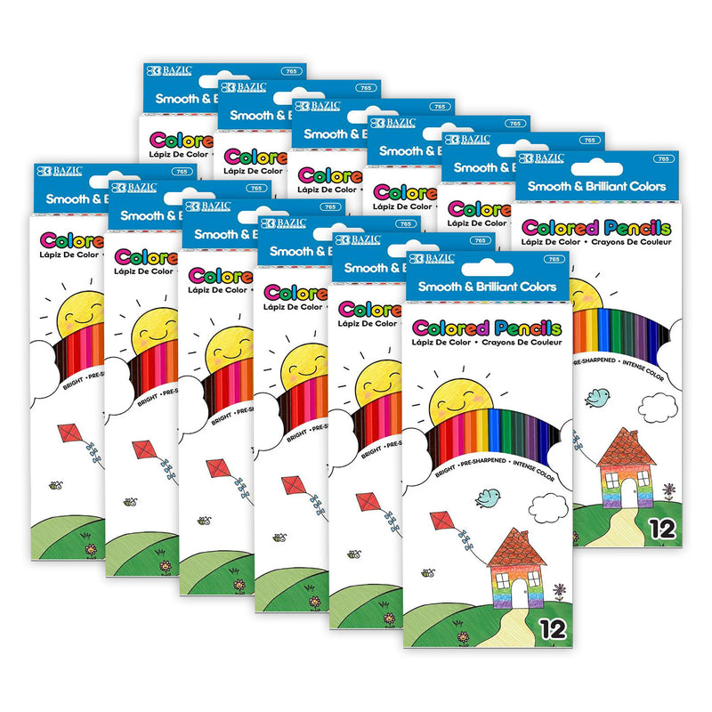 Colored Pencils, 12 Per Pack, 12 Packs