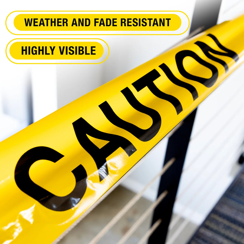 CAUTION Barricade Tape, Yellow, 3" x 1000'