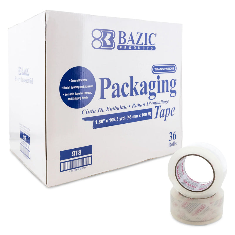 Transparent Packaging Tape 36ct 1.88in X 109.3yds