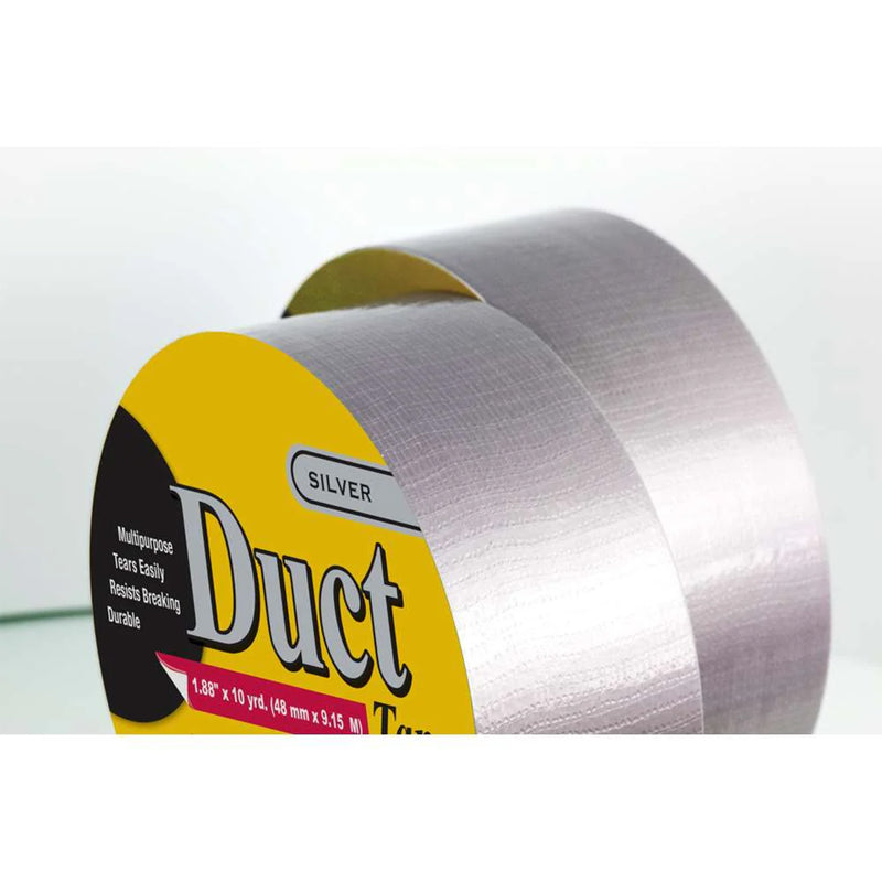 Silver Duct Tape, 1.88in x 10yd, Pack of 12