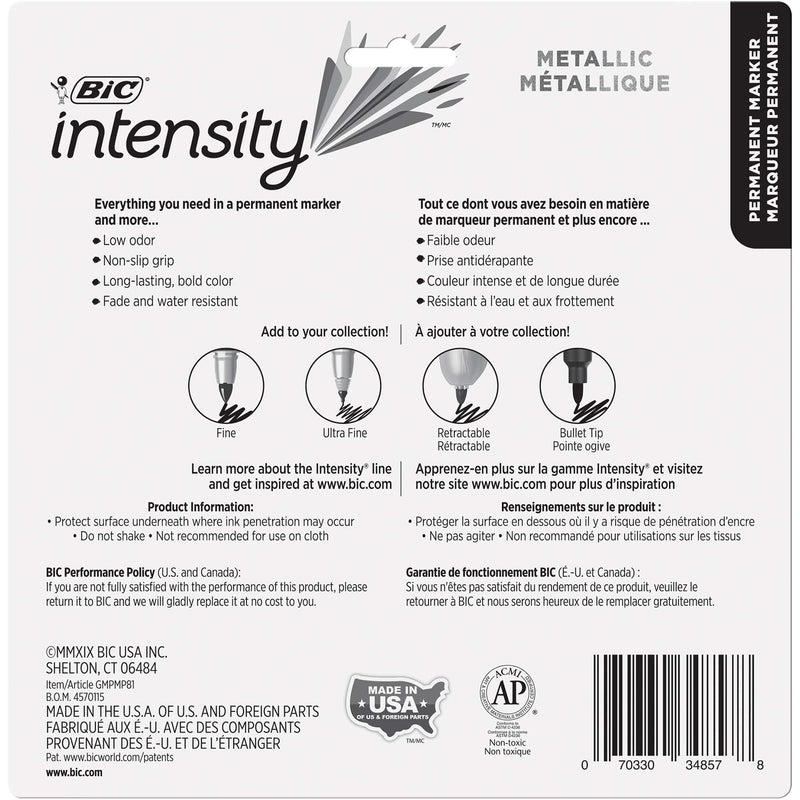 Metallic Permanent Markers Fine 8ct Intensity