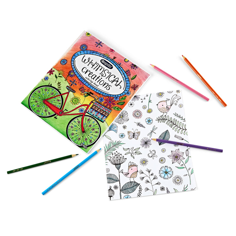 Whimsical Creations Coloring Book for Adults, Adult Coloring Pages, 40 Pages, Pack of 2
