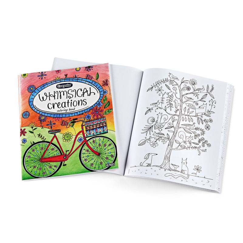 Whimsical Creations Coloring Book for Adults, Adult Coloring Pages, 40 Pages, Pack of 2