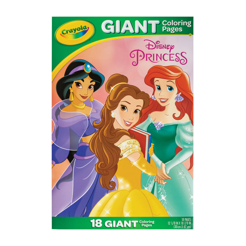 Giant Coloring Pages, 12" x 18", Princess, 18 Per Set, 4 Sets