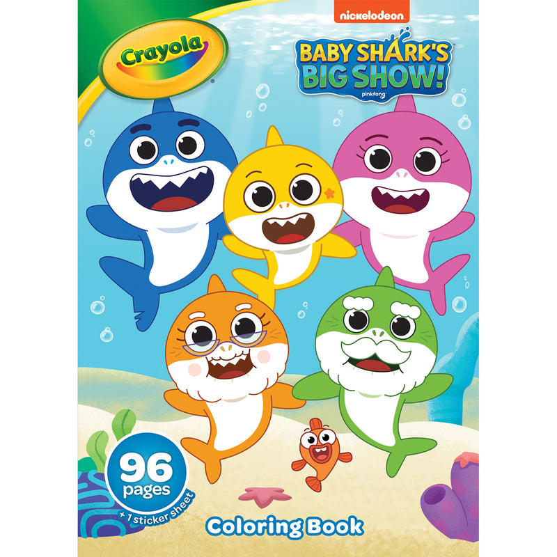 Coloring Book, Baby Shark, 96 Pages, Pack of 8